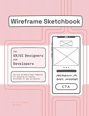 wireframe sketchbook for ux ui designers and developers dot grid and mobile phone templates/mockups for