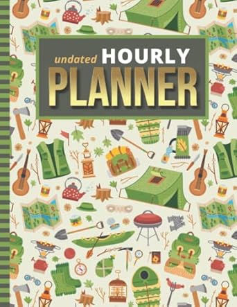 undated hourly planner and 200 page college ruled notebook 8 5x11 53 week non dated weekly daily diary / 5am