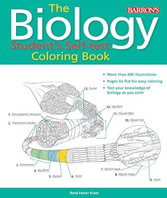 biology student s self test coloring book proprietary edition rene fester kratz ph d 1438012314,