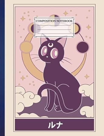 composition notebook sailor moon the moon smd20 8 5x11 inches 110 page college ruled for children teens kids