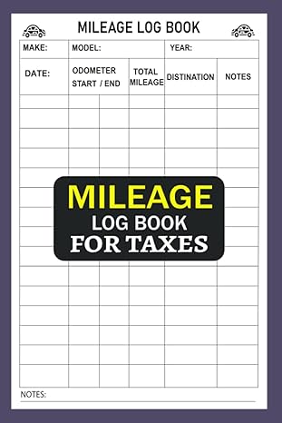 mileage log book for taxes auto mileage tracker book for business or personal taxes odometer tracker logbook