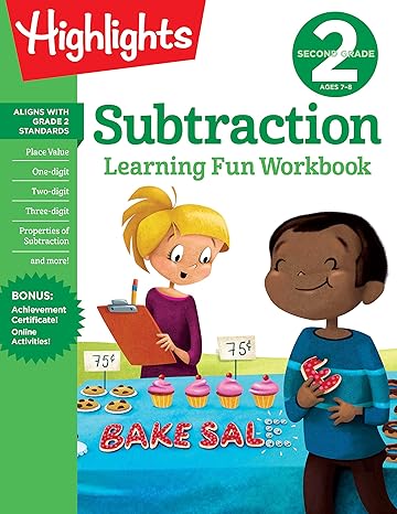 second grade subtraction workbook edition highlights learning 1684379318, 978-1684379316
