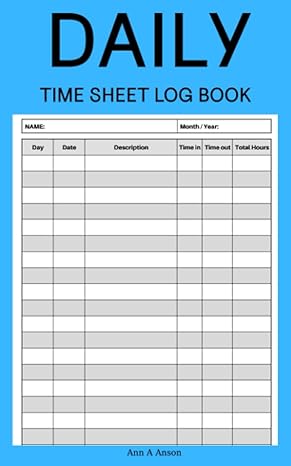 daily time sheet log book pocket size employee time work hours log and work time record book small timesheet