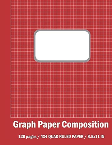 graph paper composition notebook grid paper notebook with 1/4 inch squares mate red cover 8 5x11 120 pages of