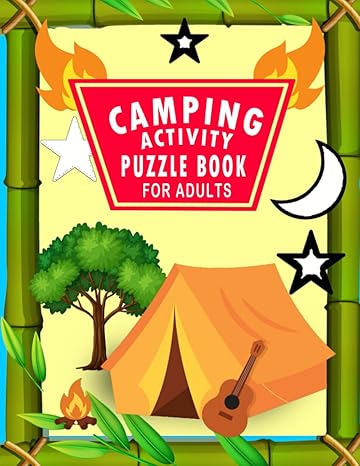 camping activity puzzle book for adults awesome games for camping to adults with solutions easy level 1st