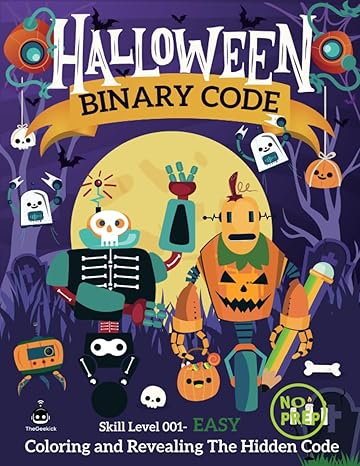 halloween binary code fun and educational binary code coloring game for kids parties and classroom activities