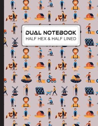 dual notebook hexagonal and lined farmer hex grid paper notebook and college ruled journal for organic