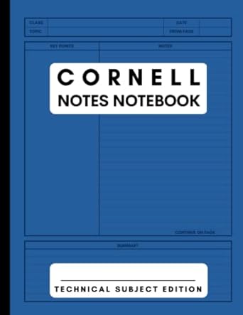 cornell note taking notebook cornell notebook for college students science engineering mathematics graph