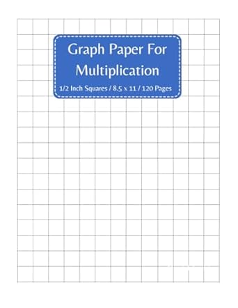 graph paper for multiplication 8 5 x 11 square box maths notebook perfect for elementary to middle school