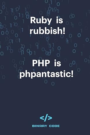 ruby is rubbish php is hpantastic coding quote notebook for coders and programmers planner for information