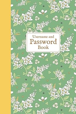 username and password book large format organizer with beautiful design 1st edition cecilie okada