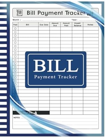 bill payment tracker bill tracker notebook monthly bills organizer monthly bills planner bill tracker 1st