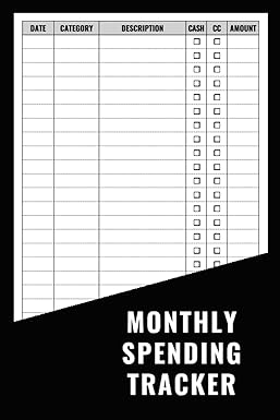 monthly spending tracker simple spending tracker log book with monthly review to help you manage your
