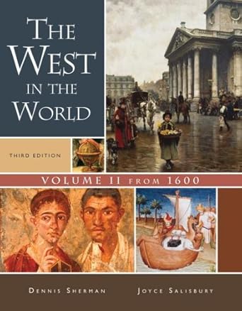 the west in the world volume ii from 00 3rd edition dennis sherman, joyce salisbury 0073316709, 978-0073316703