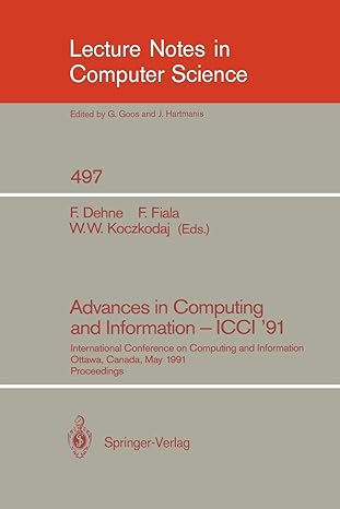 advances in computing and information icci 91 international conference on computing and information ottawa