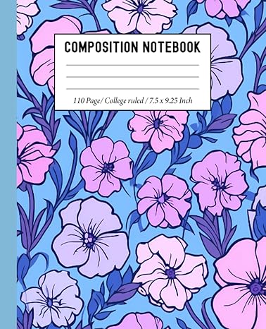composition notebook college ruled aesthetic composition notebook for college students school work office 7 5