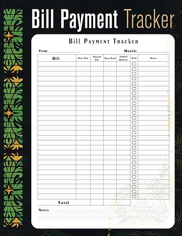 bill payment tracker monthly bill planner and organizer bill payment checklist bill payment tracker budget