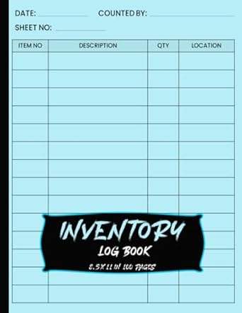 inventory log book simple large inventory book ideal log for tracke your small business inventory tracking