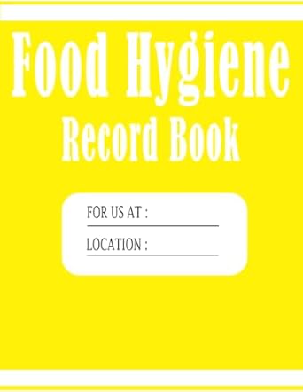 food hygiene record book temperature log book with inventory management kitchen cleaning checklist and