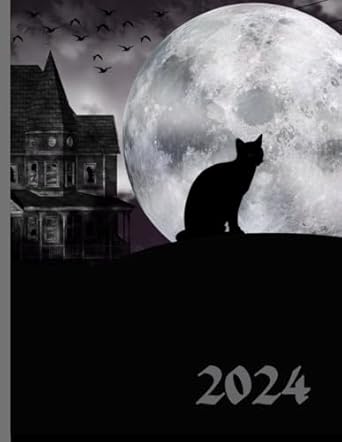 2024 cat and moon a4 desktop diary for home office weekly planner for cat lovers 1st edition rina rose