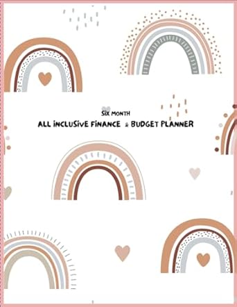 mini rainbow six month finance and budget planner 8 5x11 paperback 181 pages monthly budget paycheck budget