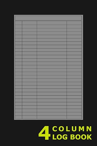 4 column log book black cover 4 column customizable logbook for record daily activity including 110 pages 1st