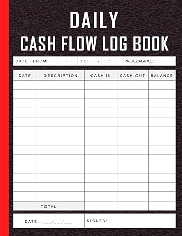 daily cash flow log book large daily cash book and financial record journal petty cash ledger book financial
