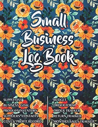 small business log book track of your business goal product inventory cost and profit record customer