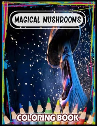 magical mushrooms coloring book coloring book for adults fantasy houses grayscale coloring book fairies and