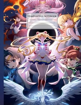 composition notebook sailor moon the moon sma 105 8 5x11 inches 110 page wide blank lined vintage gift for