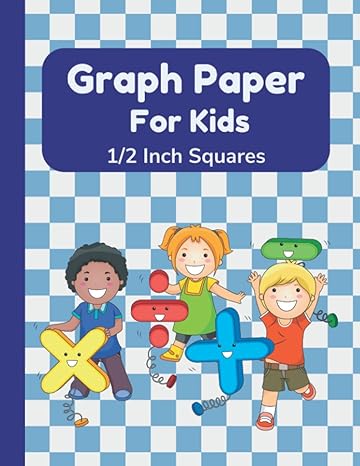 graph paper for kids 1/2 inch squares quad ruled large graph paper composition notebook for math 2 squares