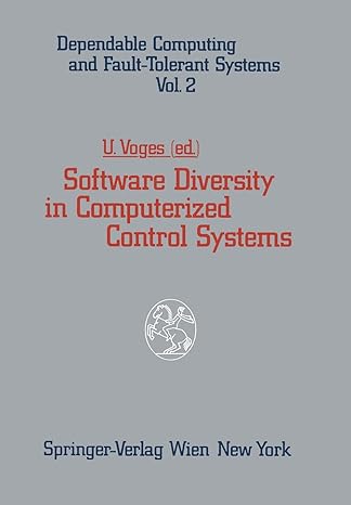 software diversity in computerized control systems 1st edition udo voges 3709189349, 978-3709189344