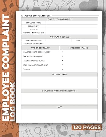 employee complaint log book 1st edition ahmed zaggoudi b0cmpf7rhd