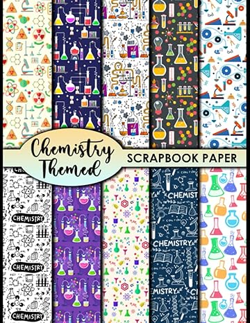 chemistry themed scrapbook paper 20 double sided sheets 8 5 x 11 for scrapbooking mixed media art junk