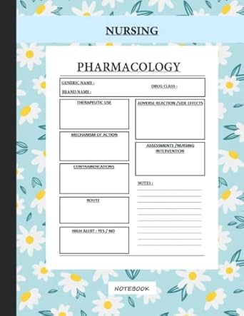 nursing pharmacology blank medication template notebook perfect blank medication study guide for nursing