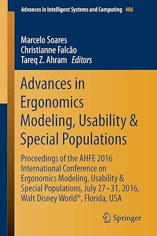 advances in ergonomics modeling usability and special populations proceedings of the ahfe 20 international