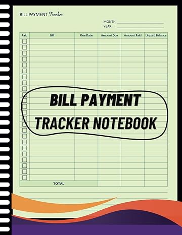 bill payment tracker notebook monthly bill payment tracker book for budgeting financial bill payment monthly
