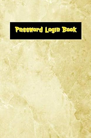 password login book website password book size 6x9 removable journal # address matte cover design white paper