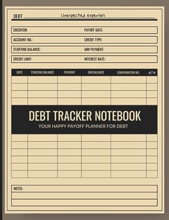 debt tracker notebook your happy payoff planner for debt debt payment workbook and organizer for paying off