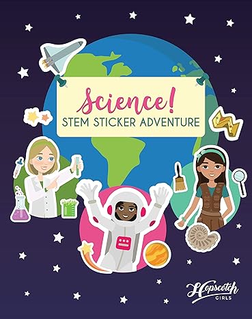 hopscotch girls science stem sticker activity book fun and educational sticker books for kids ages 4 8 stem