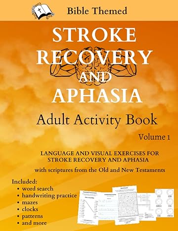 bible themed language exercises for stroke recovery and aphasia adult activity book 1st edition cla press