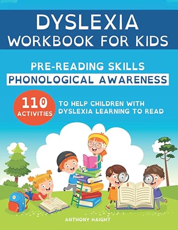 dyslexia workbook for kids pre reading skills phonological awareness 110 activities to help children with