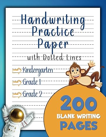 handwriting practice paper with dotted lines 200 blank writing pages to improve kid s penmanship skills 1st