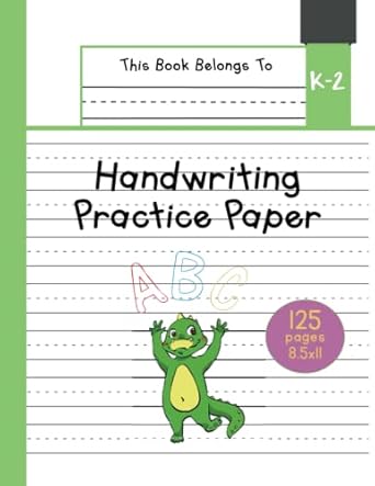 handwriting practice paper k 2 the little crocodile kindergarten writing paper with dotted lined sheets for