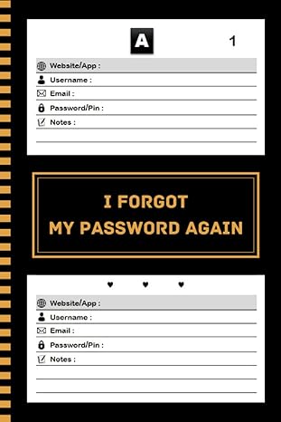 i forgot my password again password book with alphabetical tabs page with number protect and keep track of