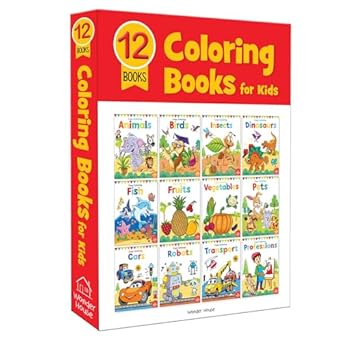 colouring books boxset pack of 12 copy colour books for children 1st edition wonder house books 9388369785,