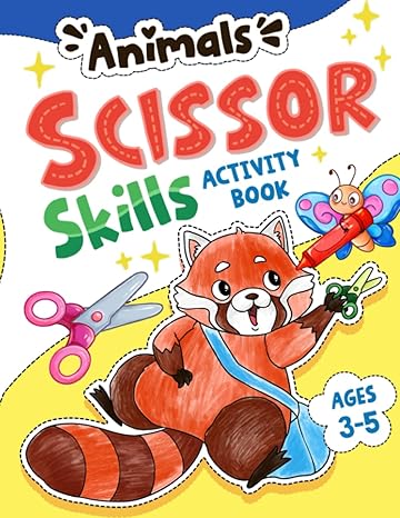 animal scissor skills lovely animals cutting practice and coloring activity workbook for kids aged 3 5 to