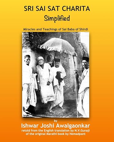 sri sai sat charita for kids miracles and teachings of sai baba 1st edition ishwar joshi awalgaonkar,