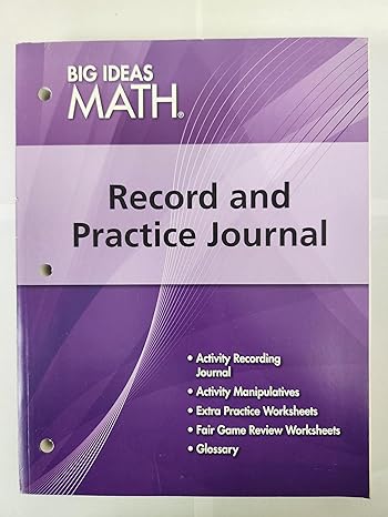 big ideas math algebra 1 common core record and practice journal 1st edition holt mcdougal 1608404641,