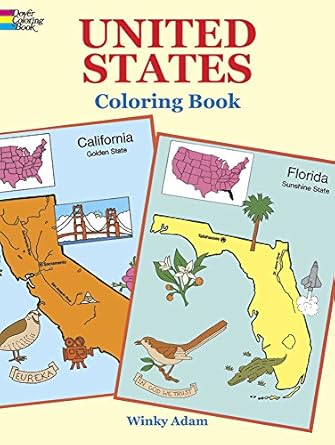 united states coloring book 1st edition winky adam 0486401685, 978-0486401683